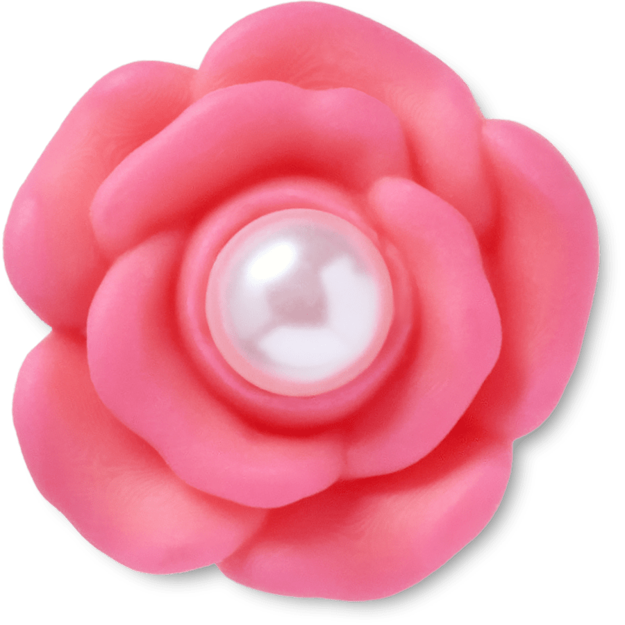 Pink Flower With Pearl Center - lisävarustenäkymä - Jibbitz Charms