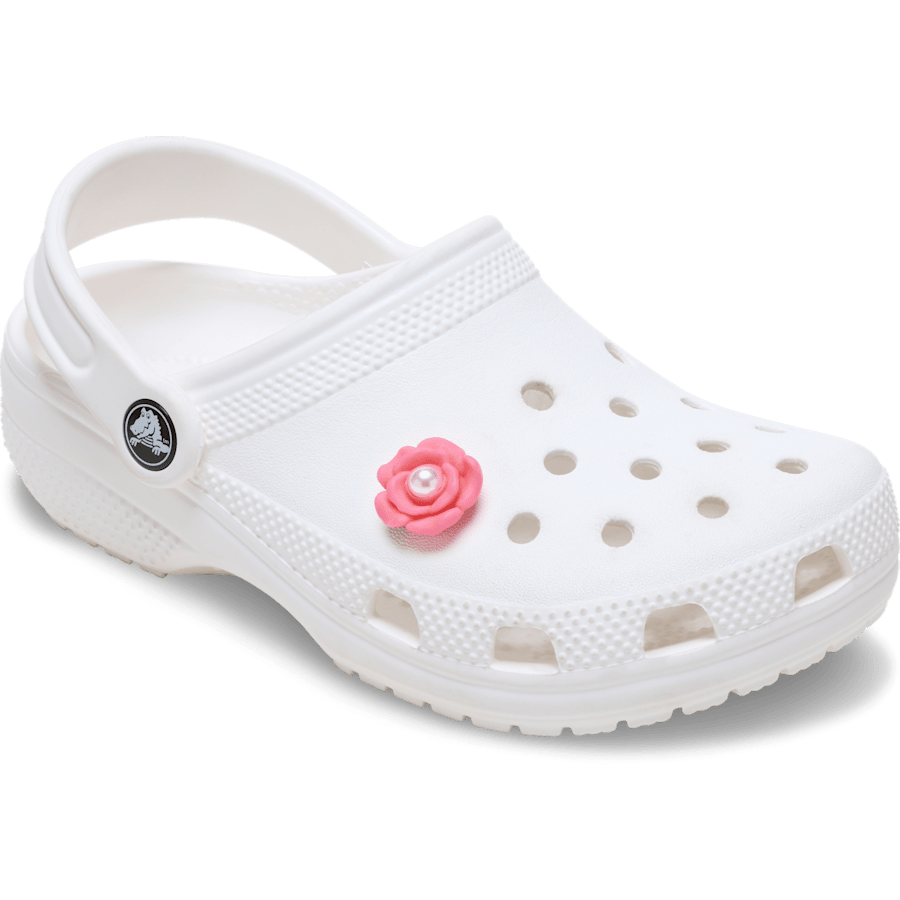 Pink Flower With Pearl Center - charm-on-shoes - Jibbitz Charms