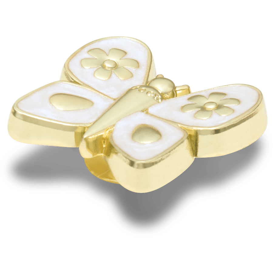 Gold Pearlized Butterfly - aangepaste hoek - Jibbitz Charms
