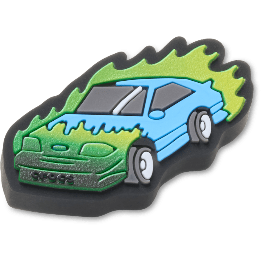 Lights Up Fire Race Car - charm view - Jibbitz Charms