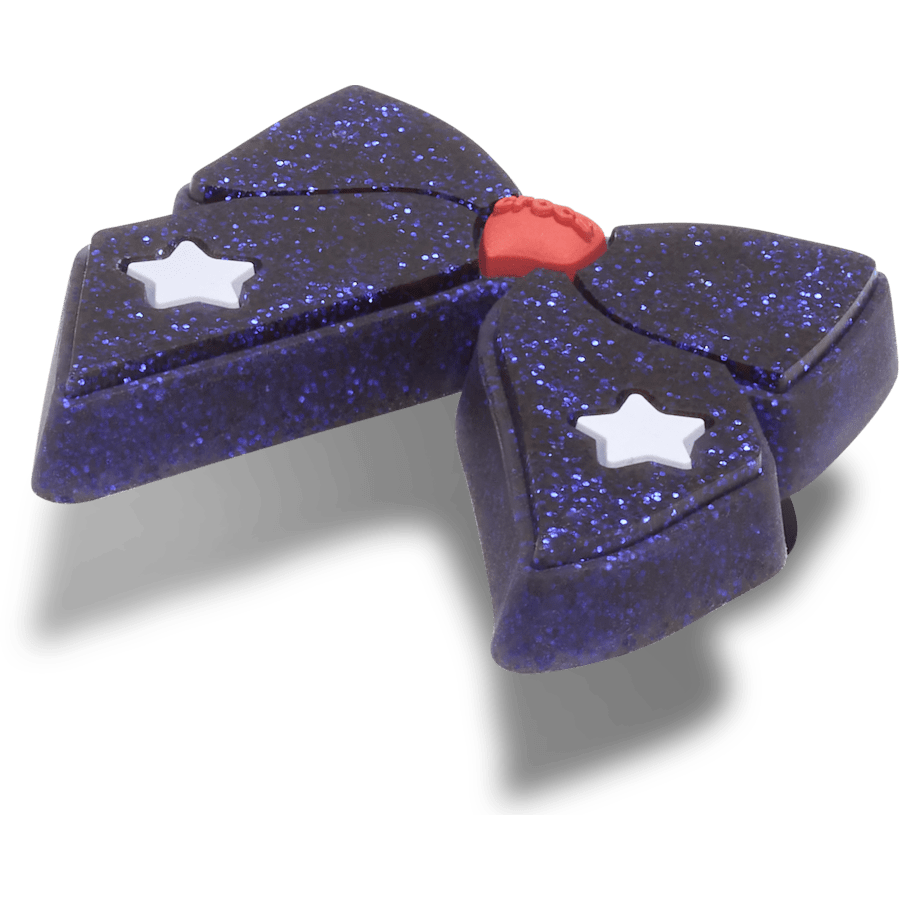 Glittery Blue Bow - Angle personnalisé - Jibbitz Charms