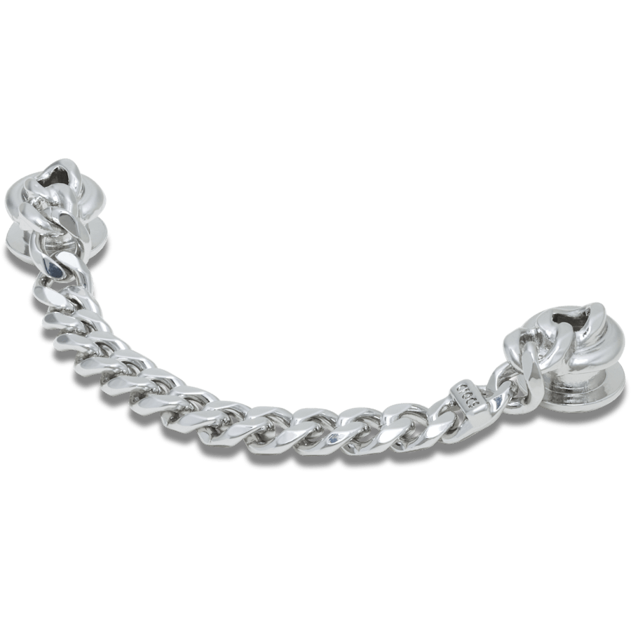 Silver Flat Curb Chain - Custom Angle - Jibbitz Charms