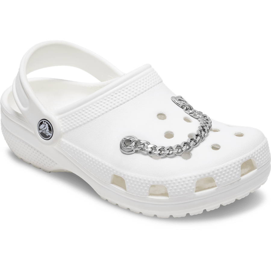 Silver Flat Curb Chain - charm-on-shoes - Jibbitz Charms