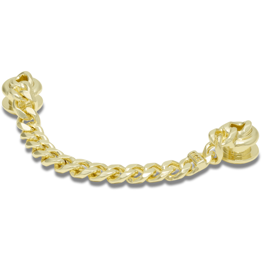 Gold Flat Curb Chain - Custom Angle - Jibbitz Charms