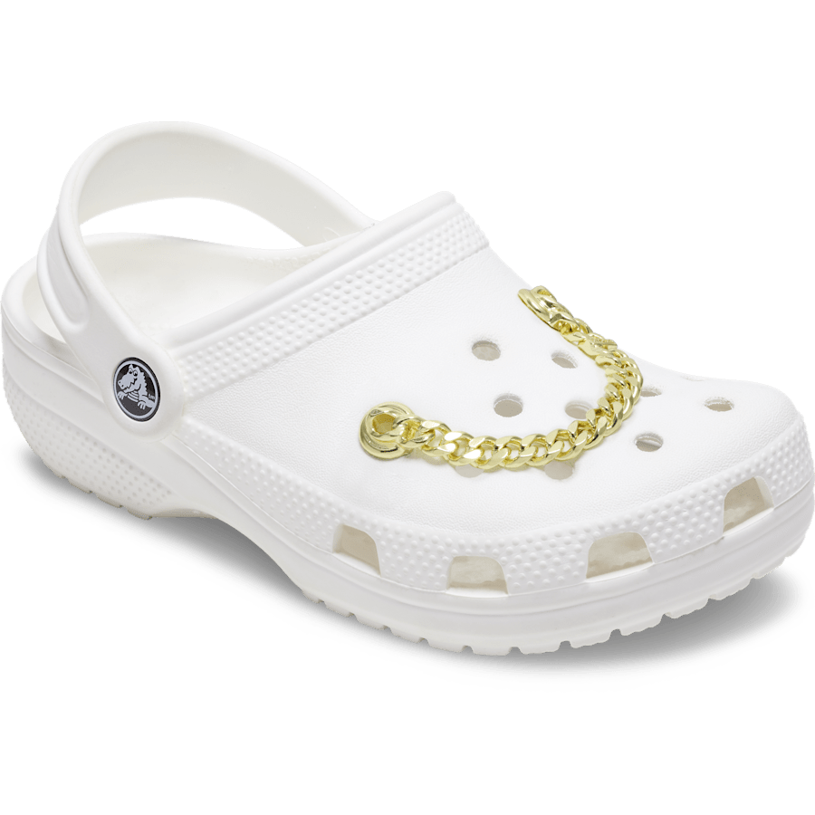 Gold Flat Curb Chain - Charm on shoes - Jibbitz Charms
