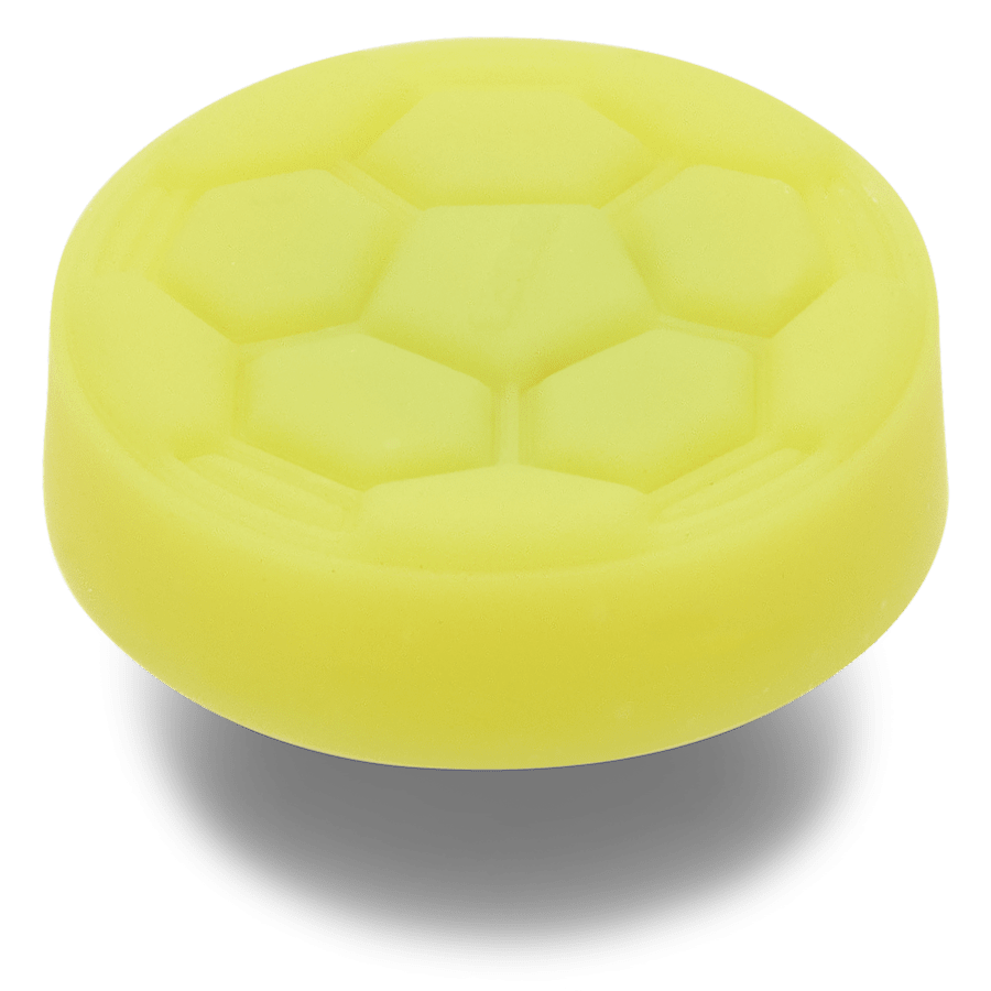 Lights Up Yellow Soccer Ball - Angle personnalisé - Jibbitz Charms