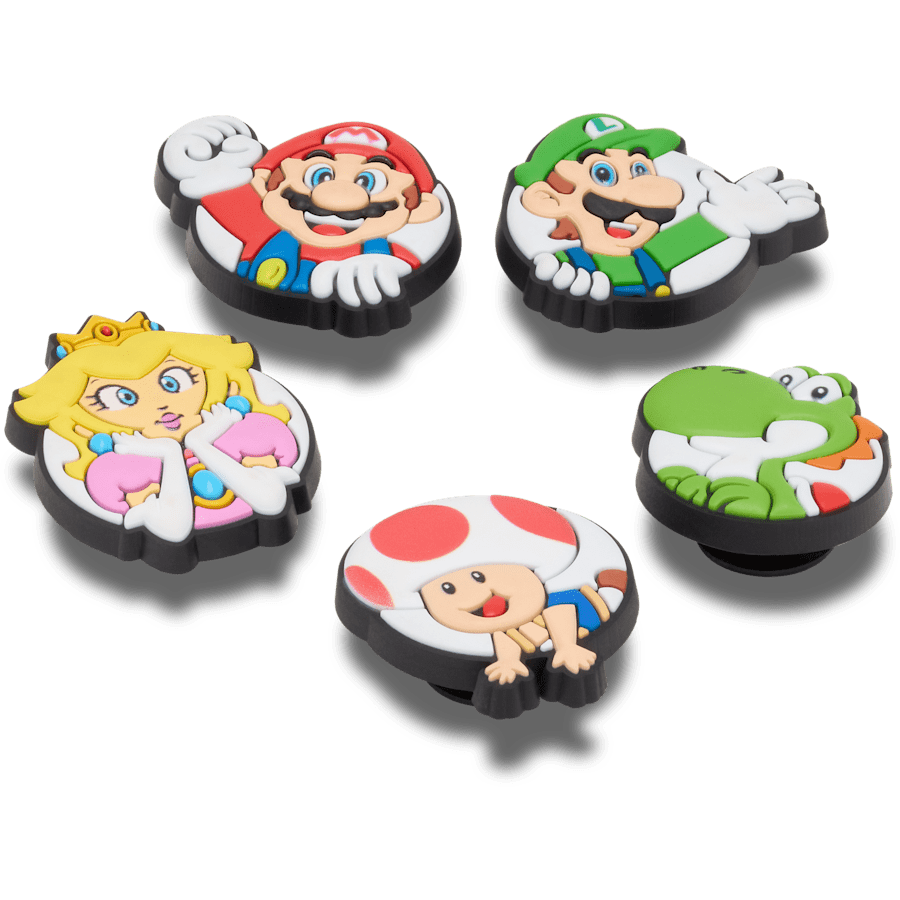 Mario & Freunde 5er-Pack - benutzerdefinierter Winkel - Jibbitz Charms