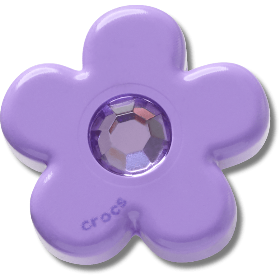 Purple Flower With Gem - vue accessoire - Jibbitz Charms