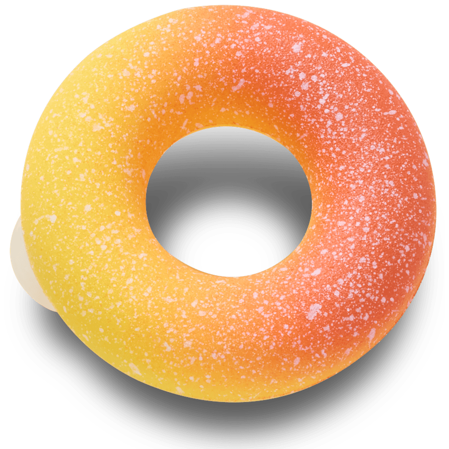 Orange and Yellow Ring Candy - accessoire weergave - Jibbitz Charms