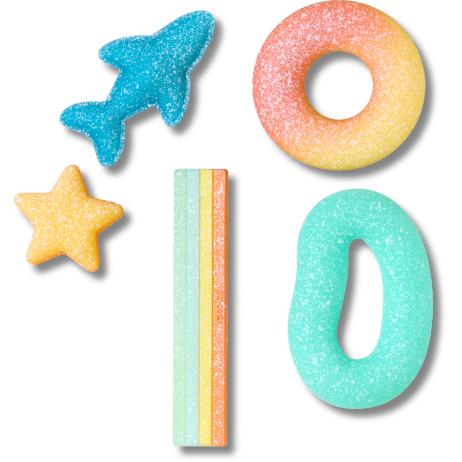 Yummy Colorful Candy 5 Pack - lisävarustenäkymä - Jibbitz Charms