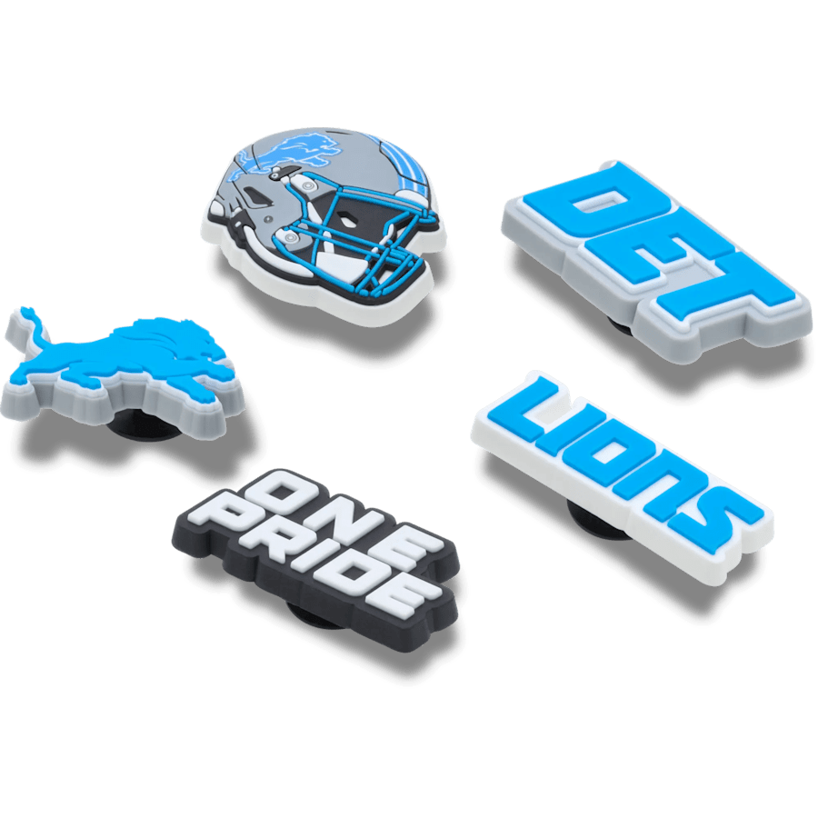 NFL Detroit Lions 5 Pack - Angle personnalisé - Jibbitz Charms