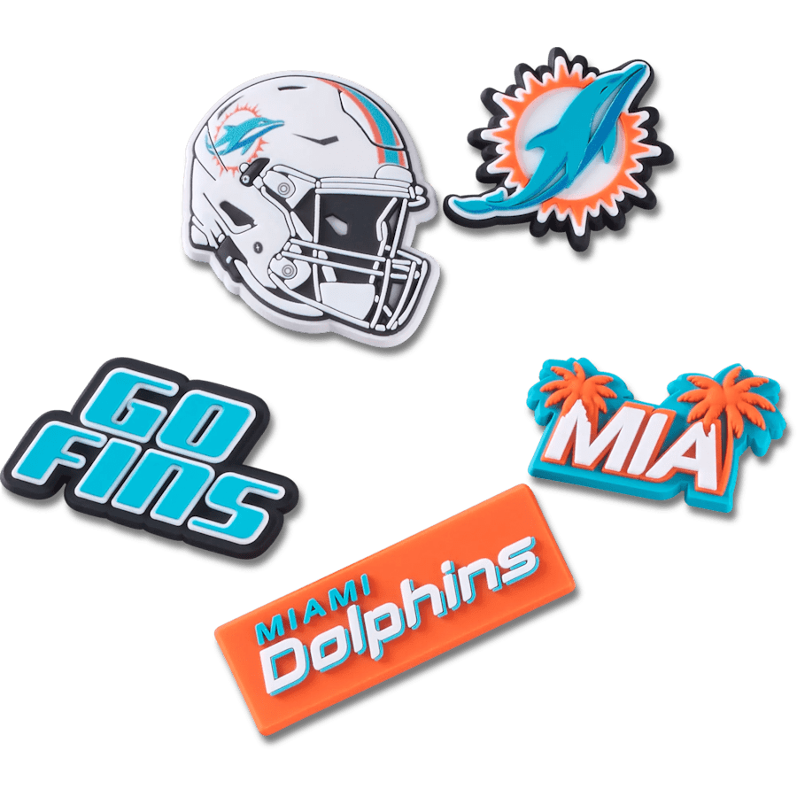 Crocs NFL Miami Dolphins 5 Pack