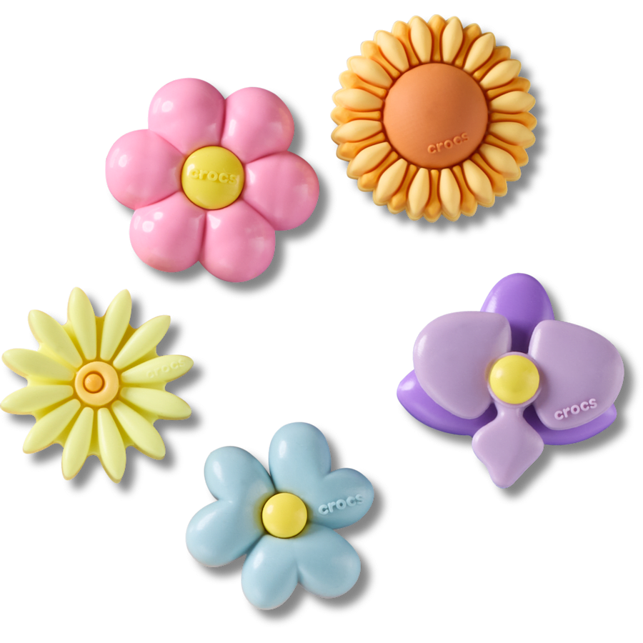 Puffy Flowers 5 Pack - Zubehöransicht - Jibbitz Charms