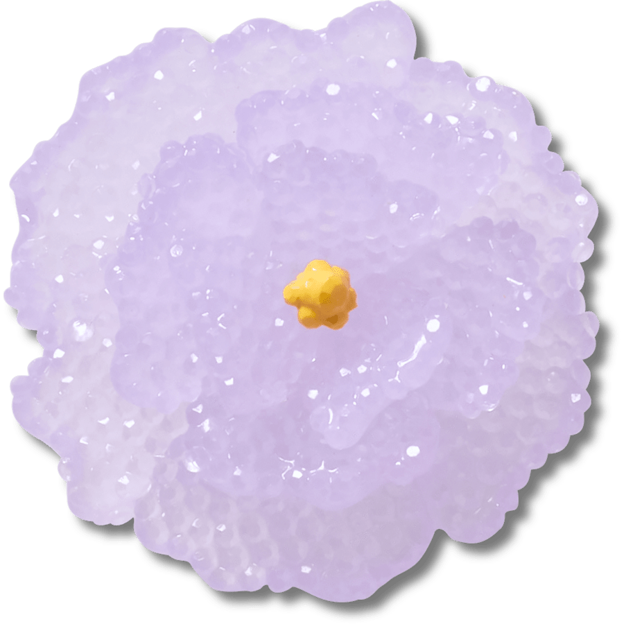 Beaded Purple Flower