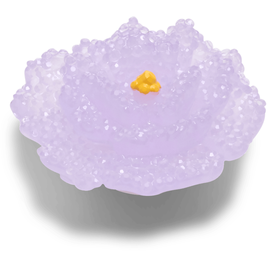 Beaded Purple Flower - Custom Angle - Jibbitz Charms