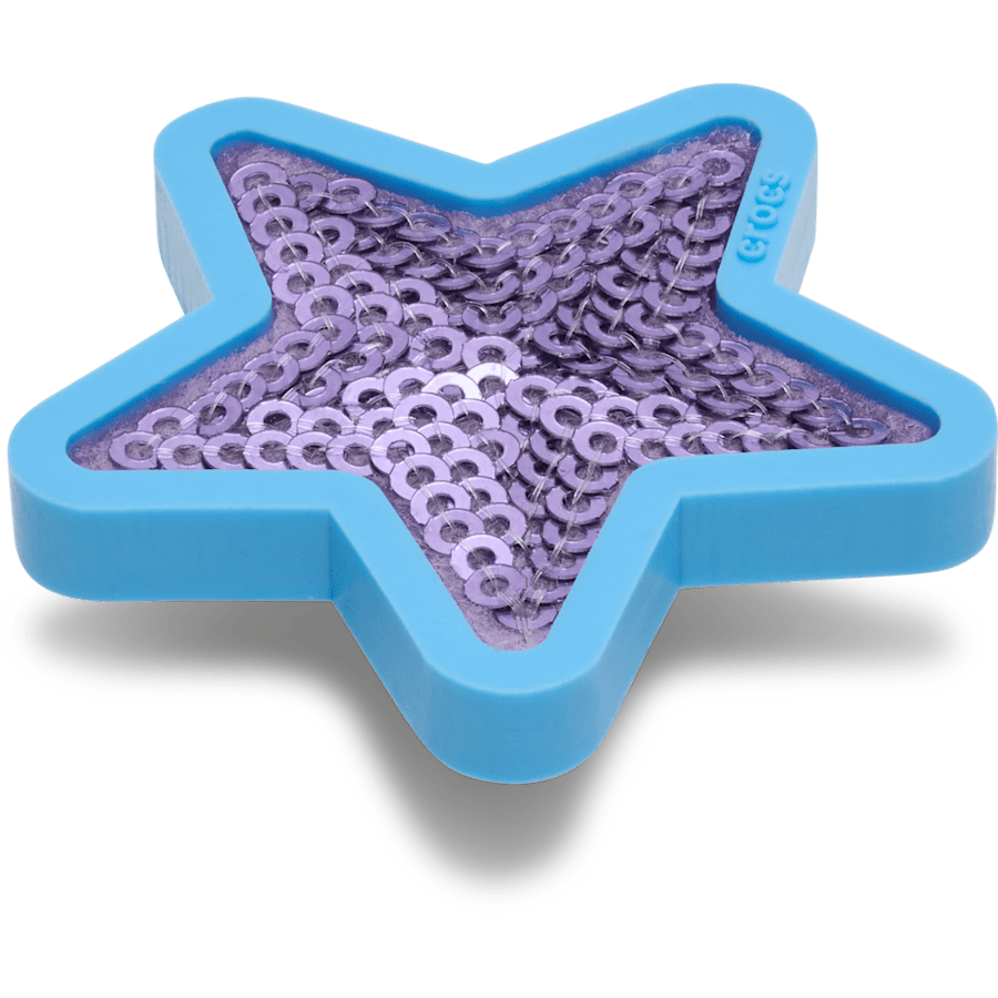 Purple Sequin Star - Angle personnalisé - Jibbitz Charms