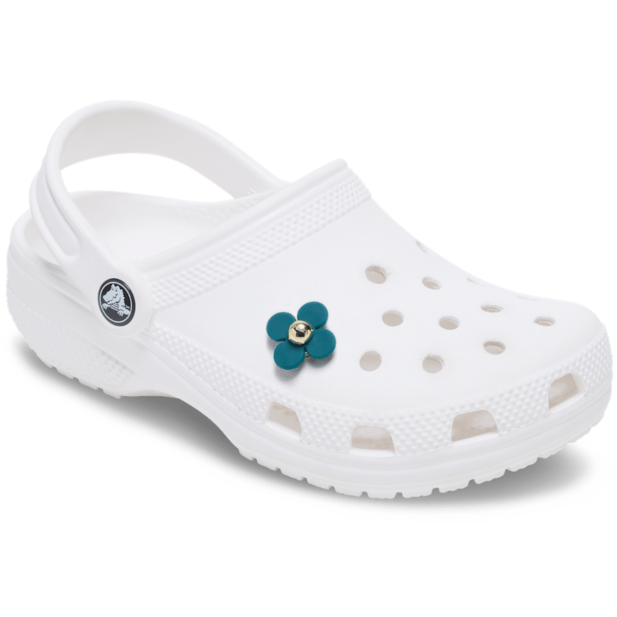 Retro Blue Spinner Flower - charm-on-shoes - Jibbitz Charms