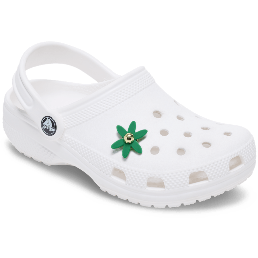 Retro Green Spinner Flower - Charm on shoes - Jibbitz Charms