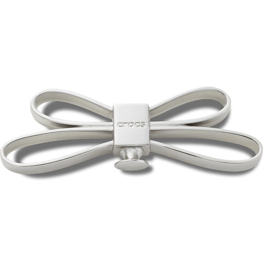 Mega Silver 3D Bow - lisävarustenäkymä - Jibbitz Charms