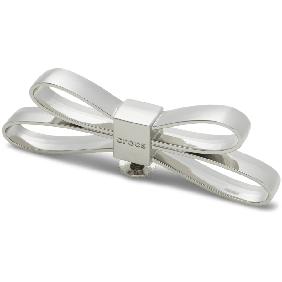 Mega Silver 3D Bow - mukautettu kulma - Jibbitz Charms