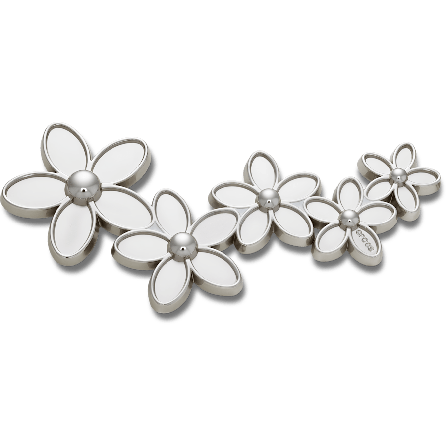 Mega Silver Flower Cluster - vue accessoire - Jibbitz Charms