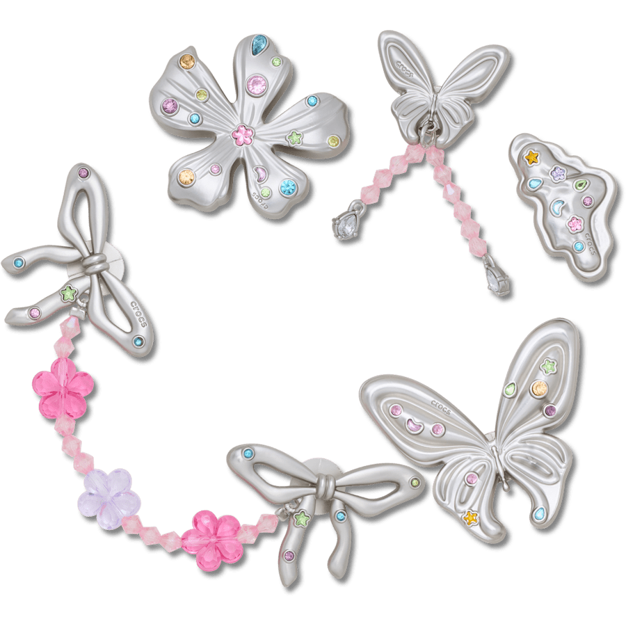 Silver Meta Gem Fantasy 5 Pack - lisävarustenäkymä - Jibbitz Charms