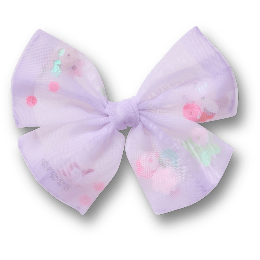 Mesh Sequin Bow - charm view - Jibbitz Charms