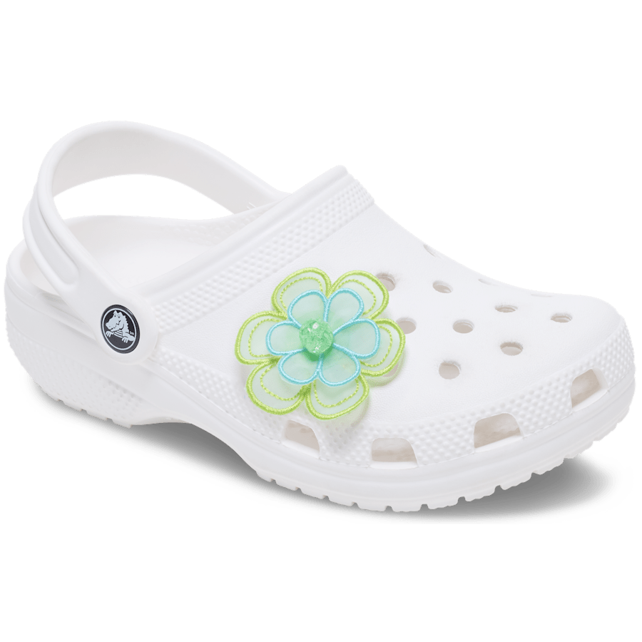 Green Mesh Flower - charm-on-shoes - Jibbitz Charms
