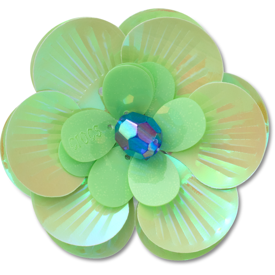 Sequin Green Flower - Zubehöransicht - Jibbitz Charms