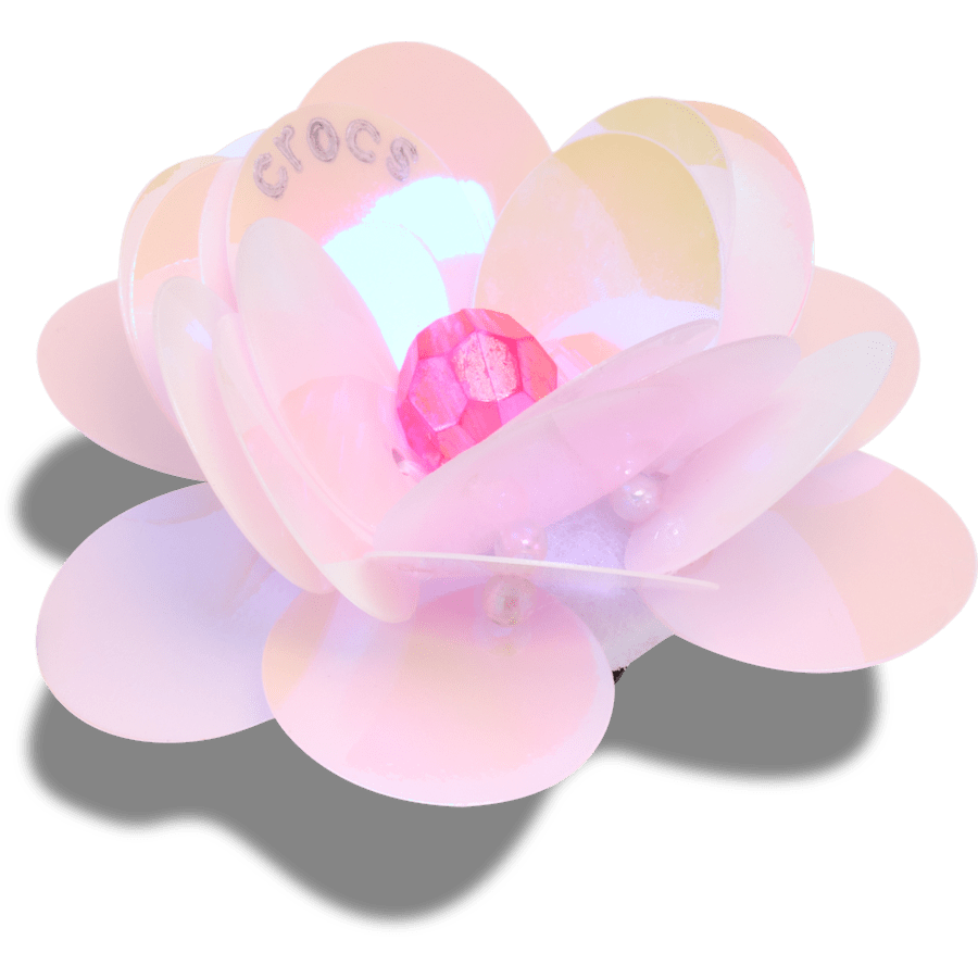 Sequin Pink Flower - Angle personnalisé - Jibbitz Charms