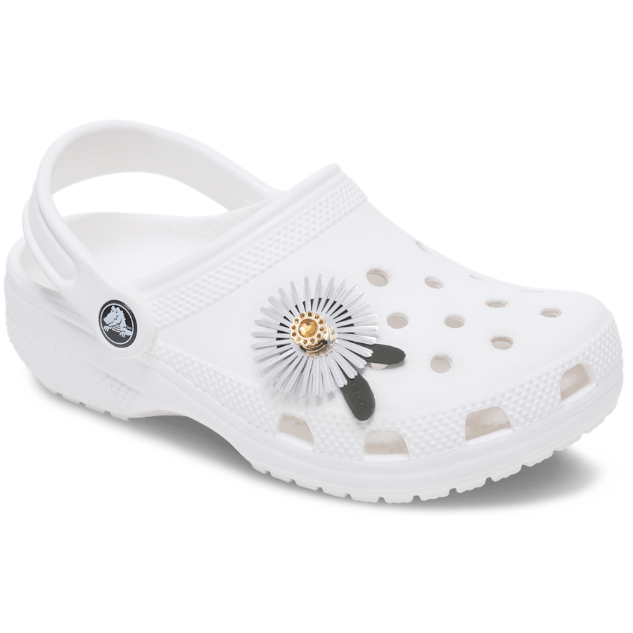 Silver Sequin Flower - charm-on-shoes - Jibbitz Charms