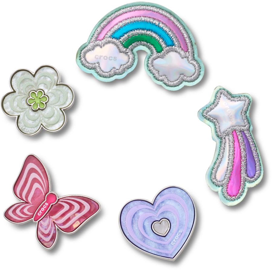 Funky Girly Icons 5 Pack - Zubehöransicht - Jibbitz Charms