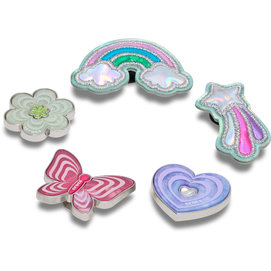 Funky Girly Icons 5 Pack - benutzerdefinierter Winkel - Jibbitz Charms