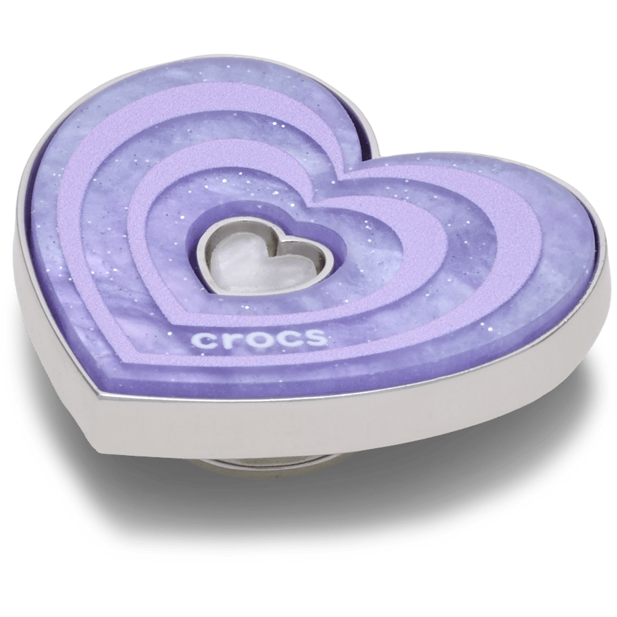 Marbled Purple Heart - mukautettu kulma - Jibbitz Charms