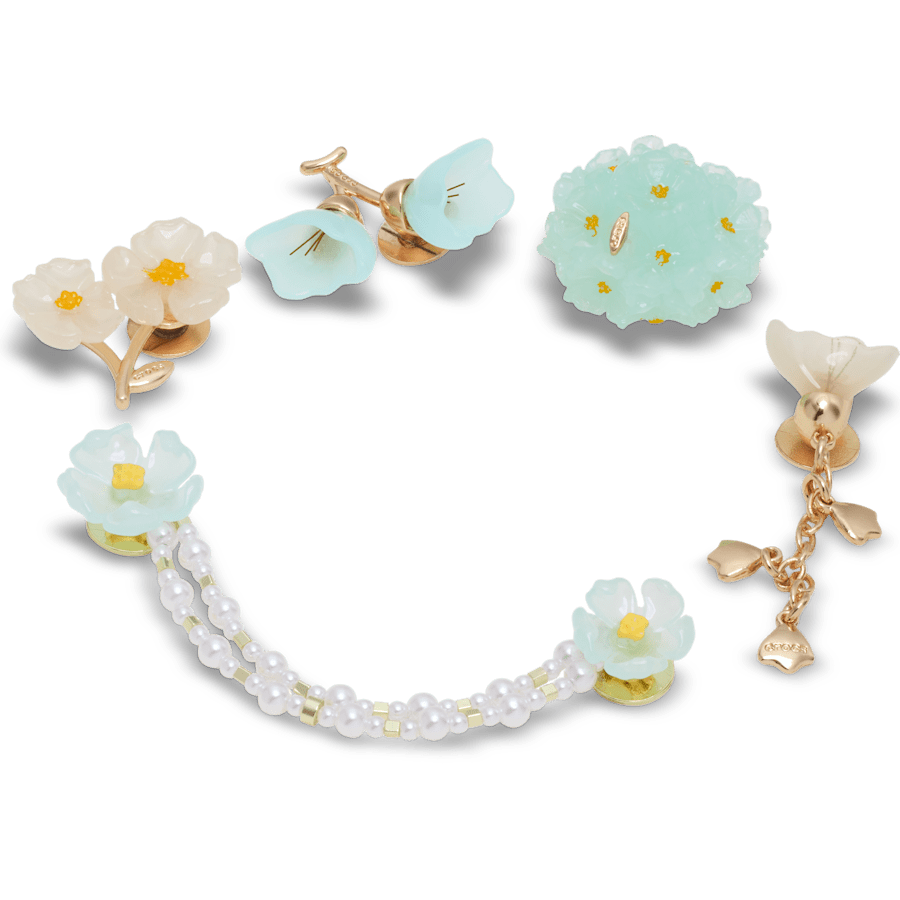 Blue Dainty Floral 5 Pack - Angle personnalisé - Jibbitz Charms