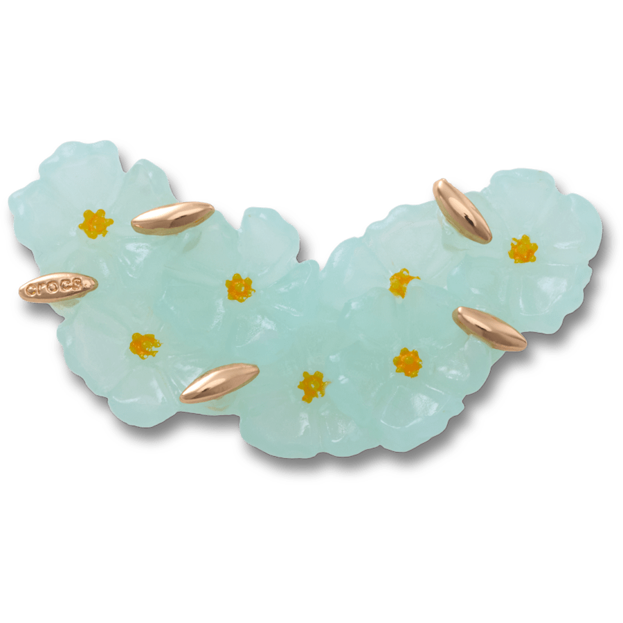 Blue Floral Cluster - charm view - Jibbitz Charms