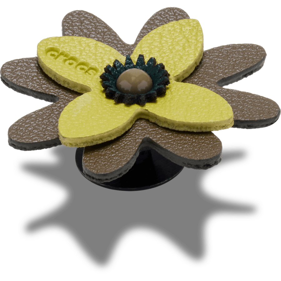 Faux Leathe r Green Flower - Angle personnalisé - Jibbitz Charms