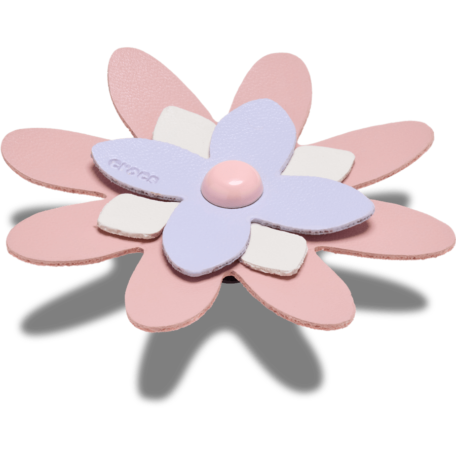 Faux Leathe r Pink Flower - Angle personnalisé - Jibbitz Charms