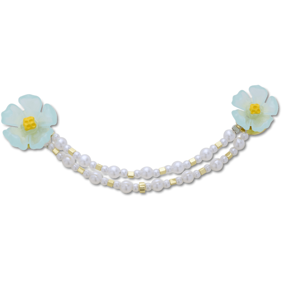 Blue Flower and Pearl Chain