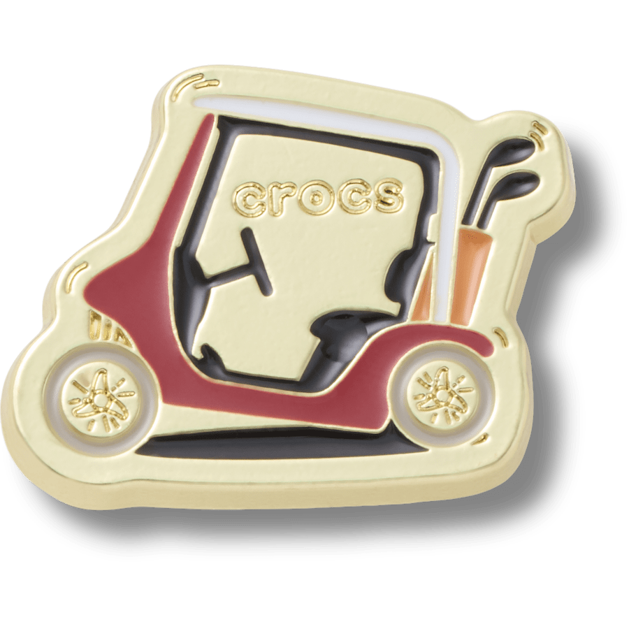 Voiturette de golf or et rouge - vue accessoire - Jibbitz Charms