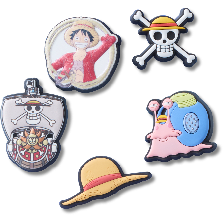 ONE PIECE Luffy 5er-Pack - Zubehöransicht - Jibbitz Charms