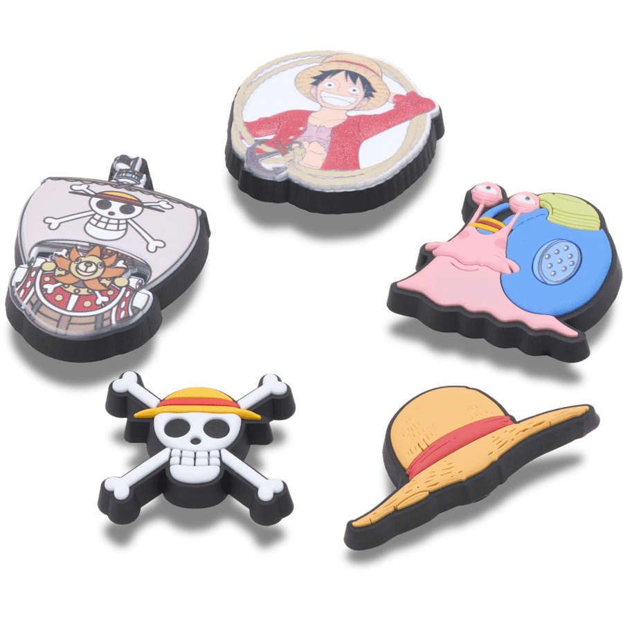 ONE PIECE Luffy 5er-Pack - benutzerdefinierter Winkel - Jibbitz Charms