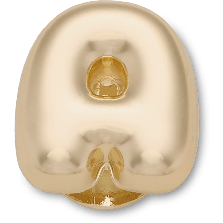 Crocs Gold Bubble Letter A