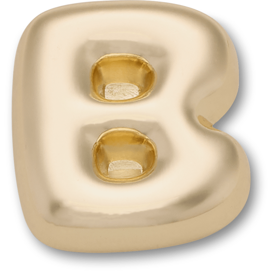 Crocs Gold Bubble Letter B