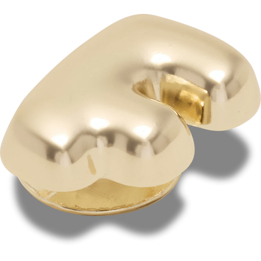 Gold Bubble Letter F - Angle personnalisé - Jibbitz Charms
