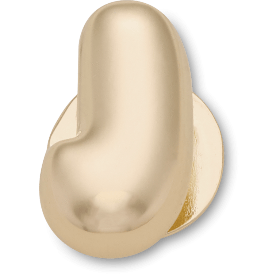 Gold Bubble Letter J - vue accessoire - Jibbitz Charms