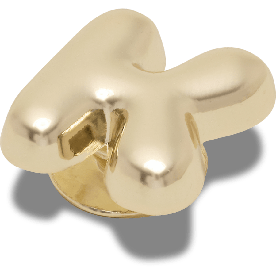 Gold Bubble Letter K - Angle personnalisé - Jibbitz Charms