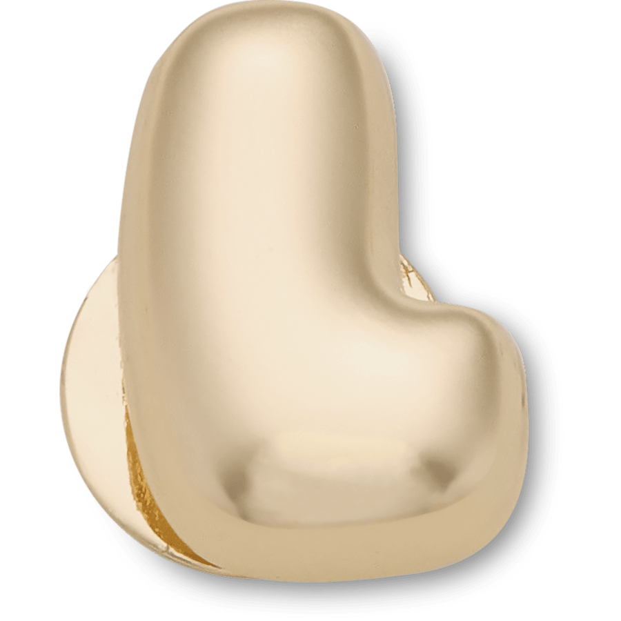 Gold Bubble Letter L - vue accessoire - Jibbitz Charms