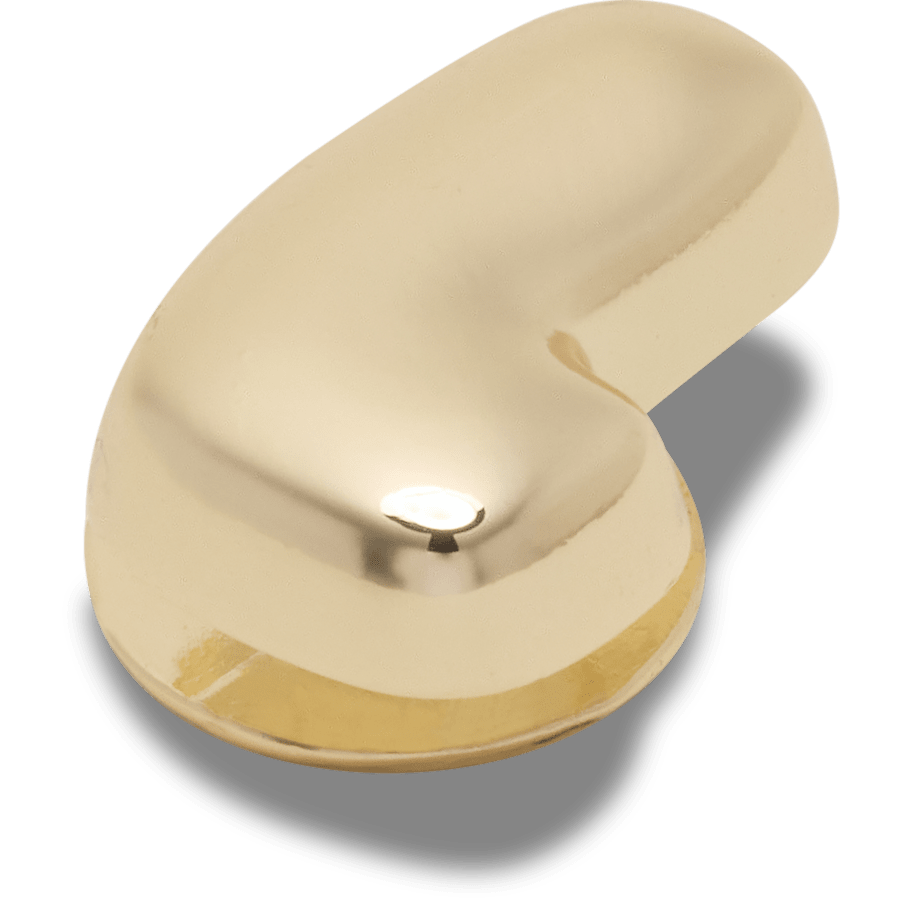 Gold Bubble Letter L - Angle personnalisé - Jibbitz Charms