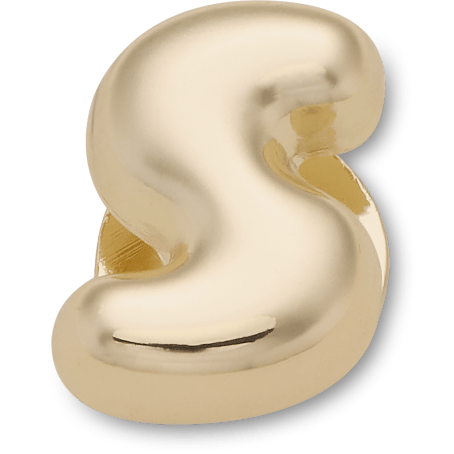 Crocs Gold Bubble Letter S